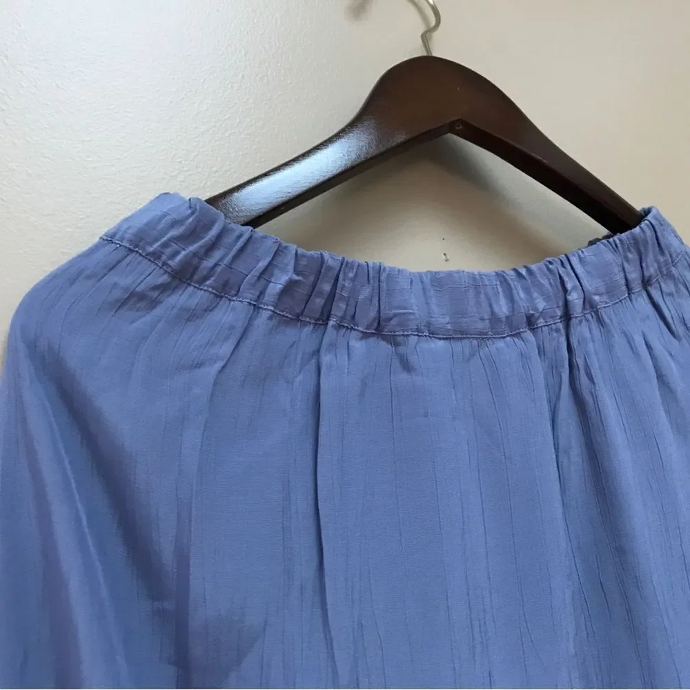 FLAX Blue Layered Maxi Skirt (S)